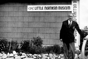 Sam at the original "Little Northern Museum" c. 1960